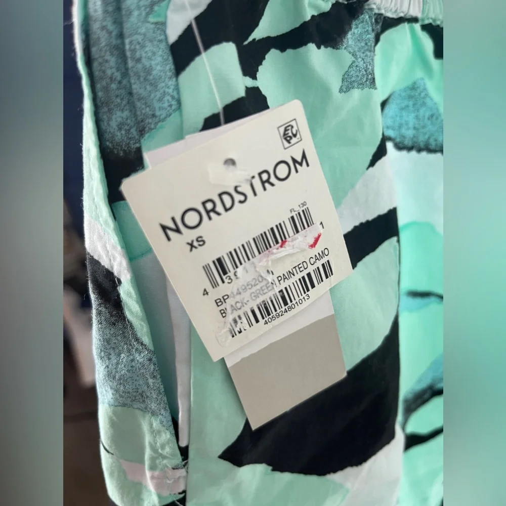 BP ATHLETIC SHORTS IN BLACK- GREEN PAINTED CAMO Size XS NWT - Picture 5 of 9